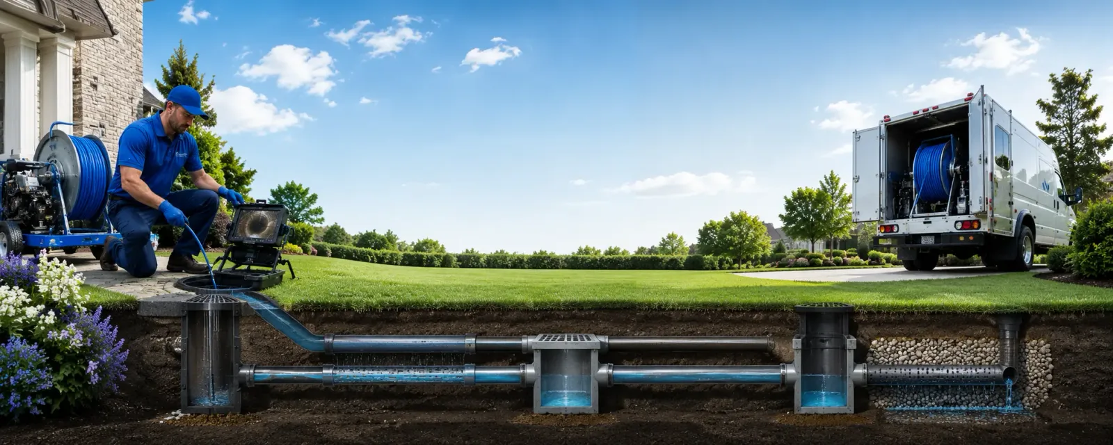 Outdoor drain cleaning information for Donnelsville, OH